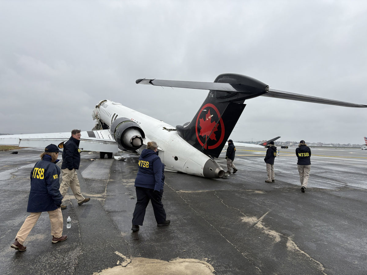 Photos of the Air Canada Express (Jazz) Canadair CRJ-900LR crash