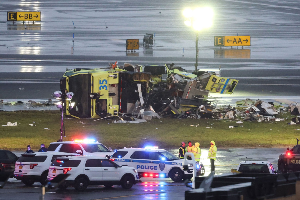 Photos of the Air Canada Express (Jazz) Canadair CRJ-900LR crash