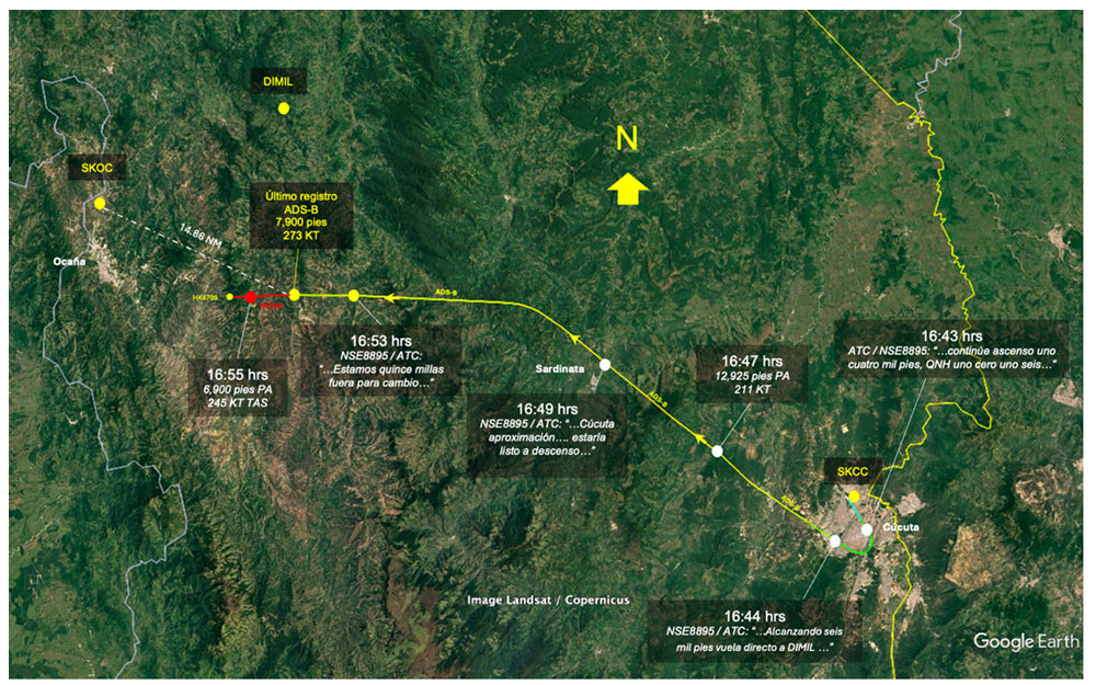 Photo 4 sur 6 : Accident d'un Beechcraft 1900D de  Satena - Ocaña, Colombie