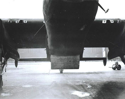 Bouncing bomb installed on an Avro Lancasters