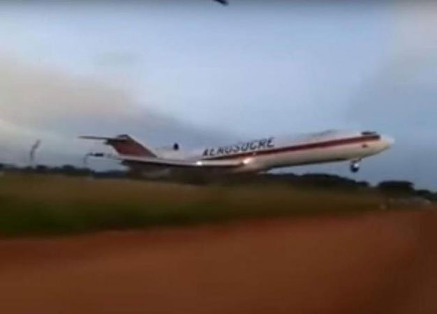 Too long takeoff for an Aerosucre Boeing 727 in Colombia