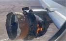 Boeing 777 engine explosion and debris falling from the sky over Denver in USA