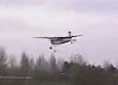 How to land a Cessna with the left main landing gear torn off ?