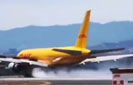 DHL Boeing 757 cargo plane veered off the runway in San Jose, Costa Rica