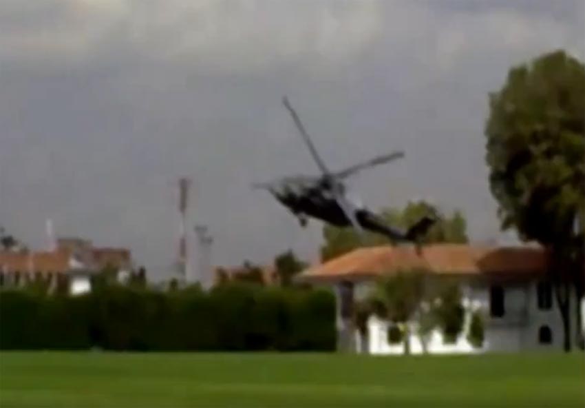 Helicopter crash seconds after takeoff