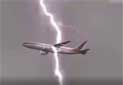 Amazing plane struck by lightning