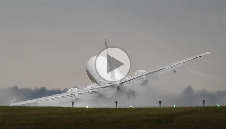 Strong cross-winds nearly led to a disastrous Boeing 737 landing