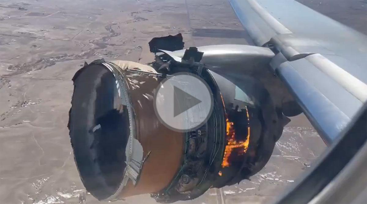 Explosion moteur d'un Boeing 777 et pluie de débris à Denver aux Etats-Unis