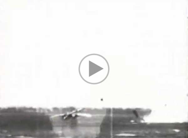 The bomber drops a bouncing bomb, but it bounces too high