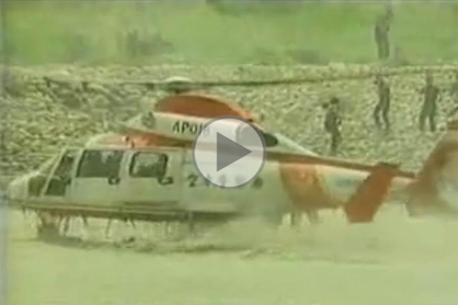 Dauphin helicopter crash in a river