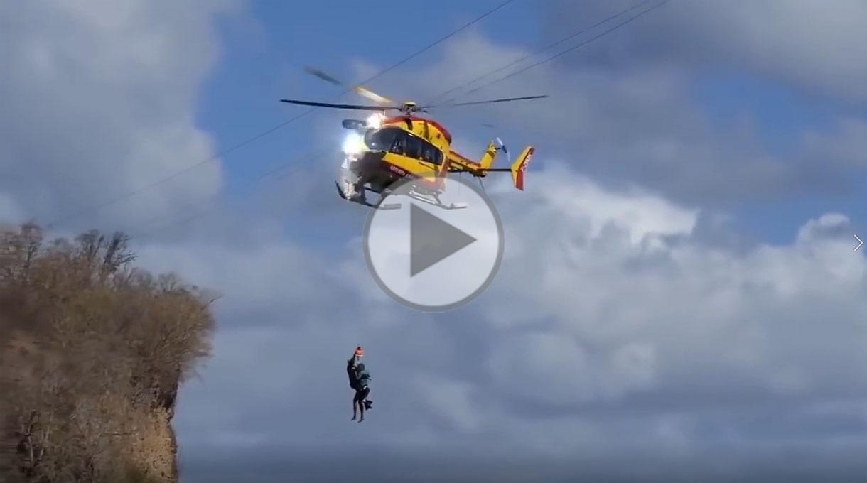 H145 helicopter hits power lines during a rescue operation