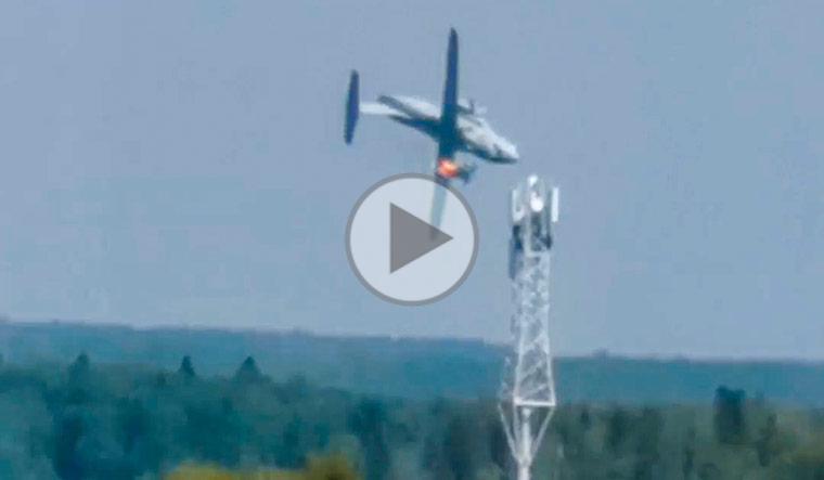 The prototype of the Ilyushin Il-112V crashed during a test flight following an engine fire