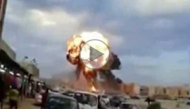 MiG-21 fighter jet crash in a residential area in Libya
