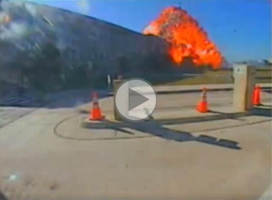 September 11th attack - American Airlines flight 77 hits the Pentagon
