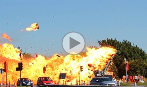 Hawker crash on busy road during Shoreham airshow