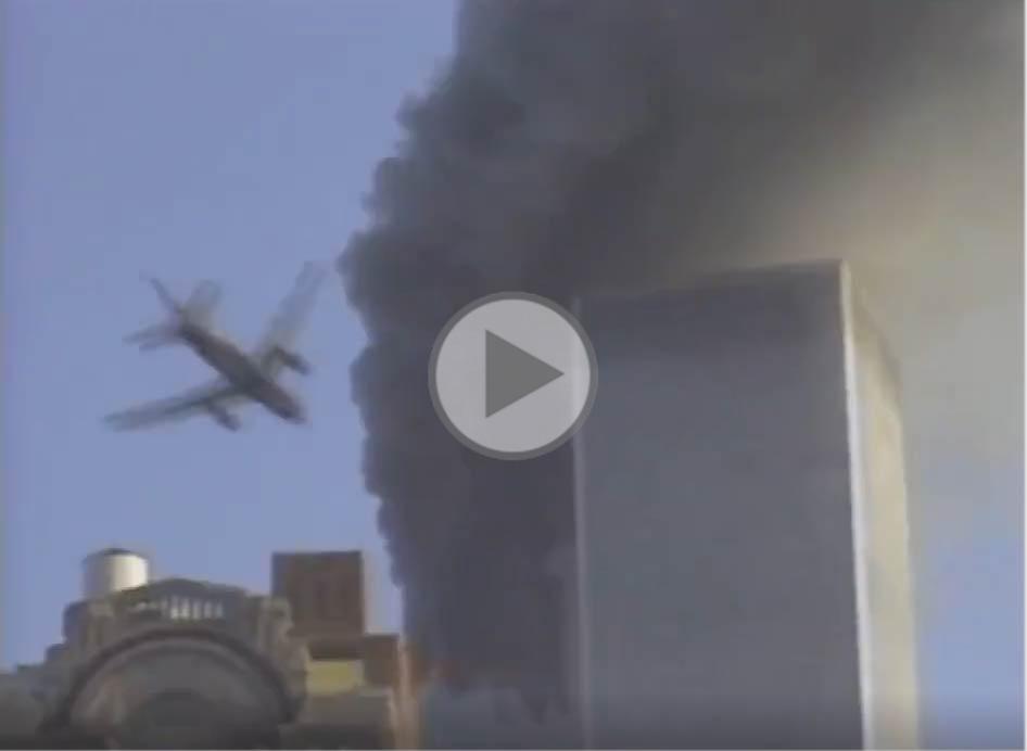 VIDEO September 11th attack United Airlines Flight 175 crash into